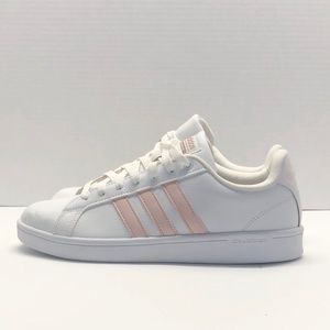 🆕 Adidas Grand Court White & Baby Pink Size 9